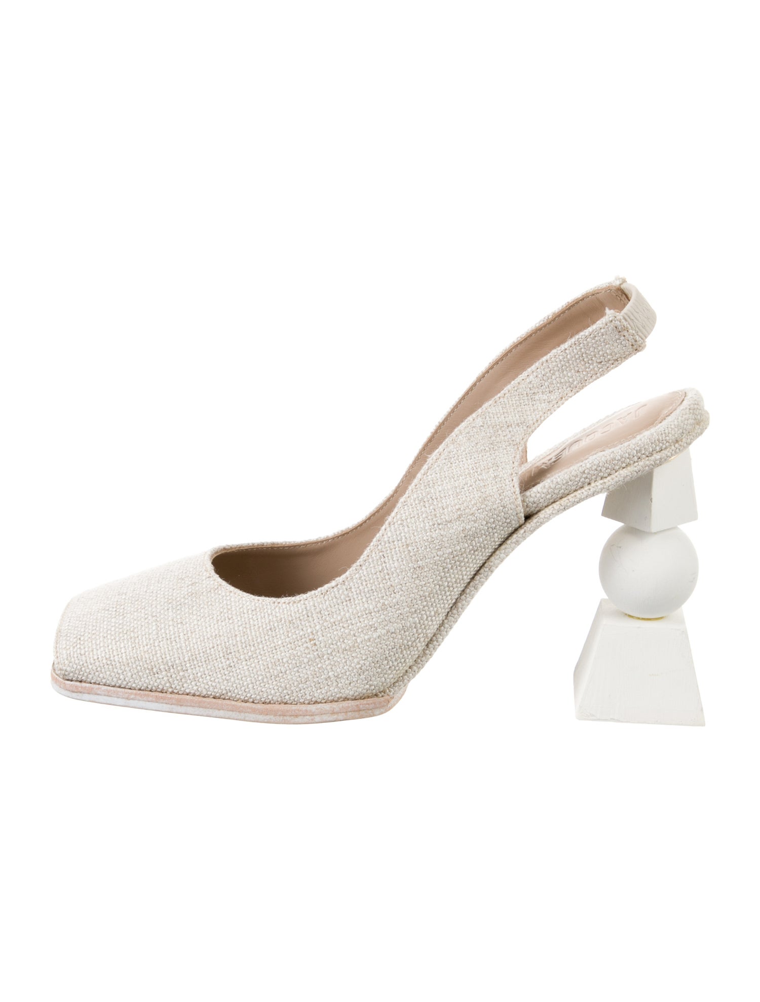 Jacquemus Canvas Slingback Pumps